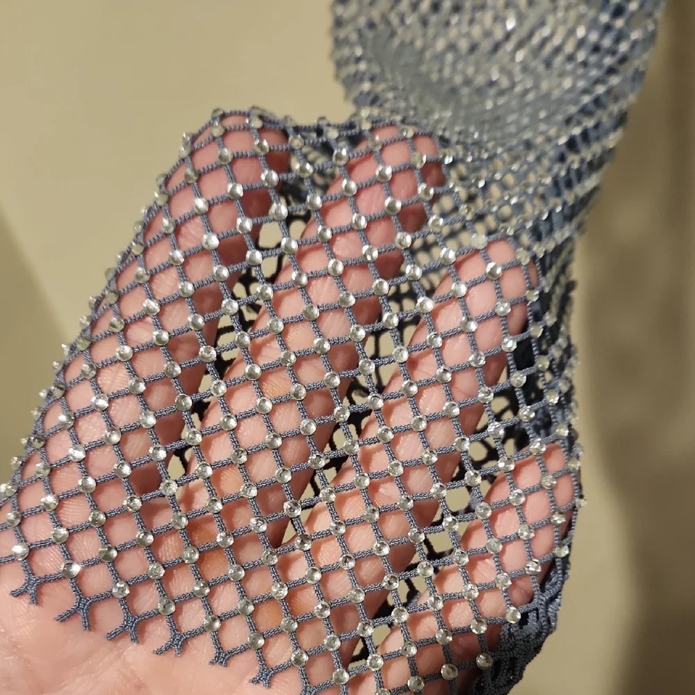❤️ ANTHROPOLOGIE DOLAN SLINKY MESH RHINESTONE CROP TOP, XXS